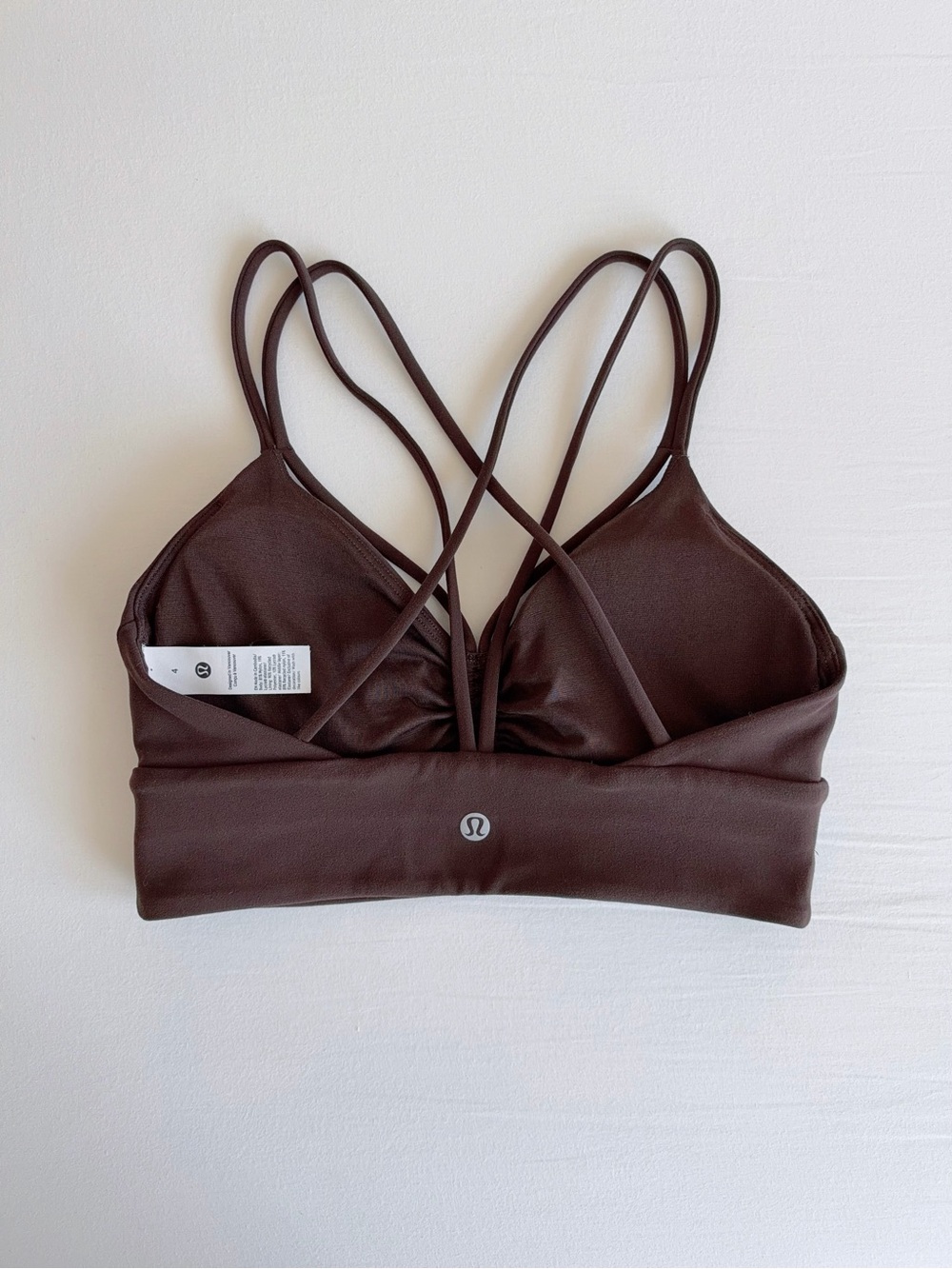 lululemon athletica Nulu Strappy V-Neck Yoga Bra Espresso Size 4